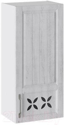 Шкаф навесной для кухни ТриЯ Прованс правый В_96-45_1ДРД(R) (белый глянец/санторини светлый)
