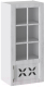 Шкаф навесной для кухни ТриЯ Прованс правый В_96-45_1ДРДс(R) (белый глянец/санторини светлый) - 