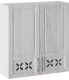Шкаф навесной для кухни ТриЯ Прованс В_96-90_2ДРД (белый глянец/санторини светлый) - 