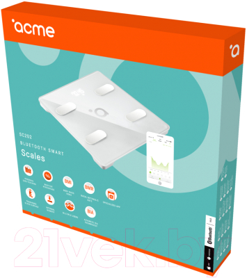 Напольные весы электронные Acme SC202 (белый)