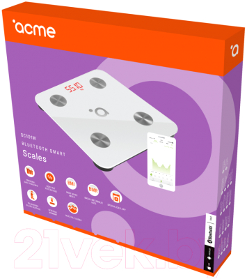 Напольные весы электронные Acme SC101 (белый)
