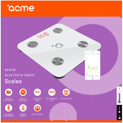Напольные весы электронные Acme SC101 (белый)