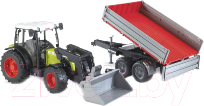 

Погрузчик игрушечный Bruder, Claas Nectis 267 F с погрузчиком и прицепом / 02112
