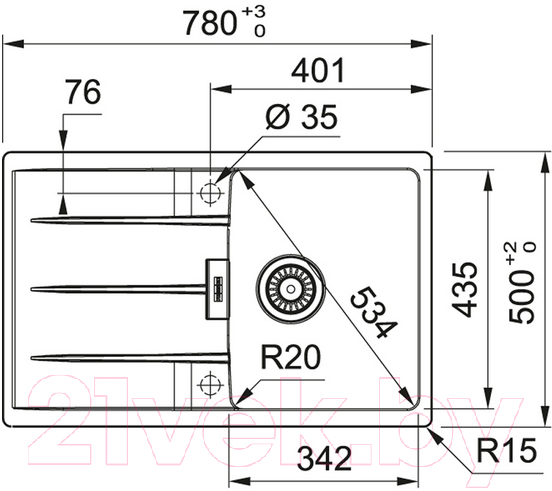 Мойка кухонная Franke CNG 611/211-78