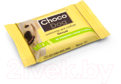 Лакомство для собак Veda Choco Dog Шоколад белый (15г)