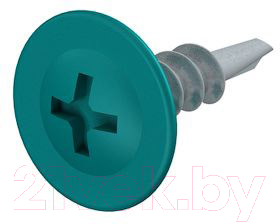 Саморез Starfix Со сверлом 4.2x16 прессшайба / SMC1-47941-500 (500шт, оцинкованный, RAL 5021 водная синь) — фото 1