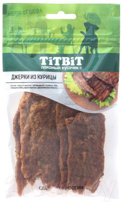 Лакомство для собак TiTBiT Меню от Шефа. Джерки мясные из курицы / 21101 (70г)