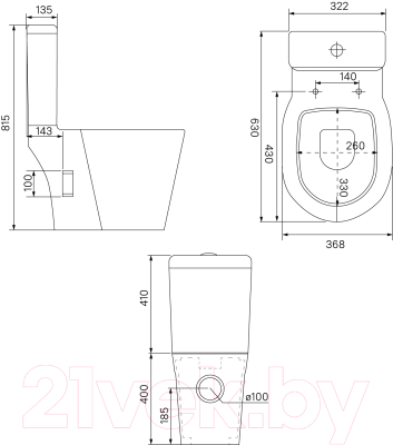 Унитаз напольный IDDIS Calipso CALRDSEi24
