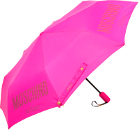 Зонт складной Moschino 8021-OCJ New Metal Logo Fuxia Box Logo - 