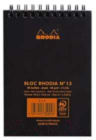 Блокнот Rhodia 135009C (80л, черный)