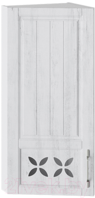 Шкаф навесной для кухни ТриЯ Прованс левый ВТ_96-40(45)_1ДРД(L) (белый глянец/санторини светлый)