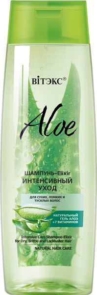 Шампунь для волос Витэкс Aloe +7 Витаминов Интенсив уход для сухих ломких и тусклых волос (400мл)