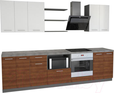 

Готовая кухня Primebeli, Агата Стандарт 2.2 + шкаф под духовку