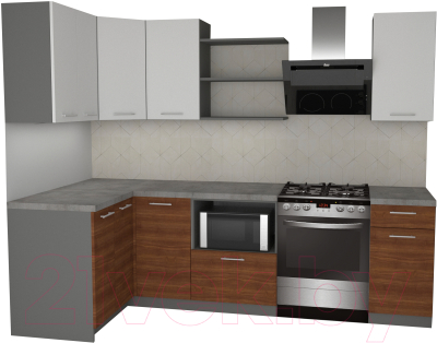 

Готовая кухня Primebeli, Агата Стандарт 1.2x2.0 левая