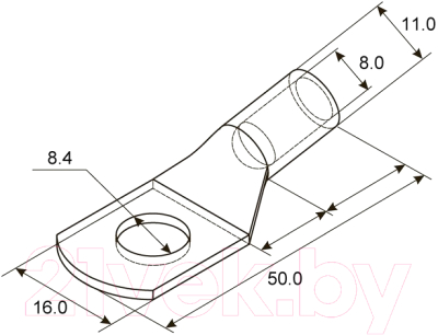 Наконечник для кабеля Rexant ТМЛ 25–8–8 / 07-5314