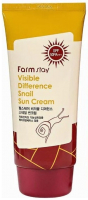 Крем солнцезащитный FarmStay Visible Difference Snail Sun Cream SPF50/PA+++ (70г) - 