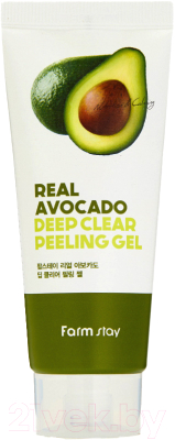Пилинг для лица FarmStay Real Avocado Deep Clear Peeling Gel (100мл)