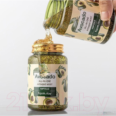 Сыворотка для лица FarmStay Avocado All ln One Intensive Moist Ampoule (250мл)