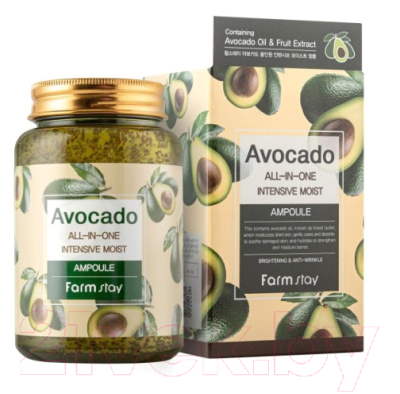 Сыворотка для лица FarmStay Avocado All ln One Intensive Moist Ampoule (250мл)