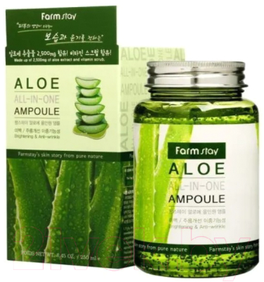 Сыворотка для лица FarmStay Aloe All ln One Ampoule (250мл)