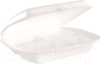 Набор коробок упаковочных для еды Gecko 3-секционный ВПС (100шт)