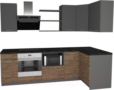 

Готовая кухня Primebeli, Агата Стандарт 1.2x2.0 правая + шкаф под духовку