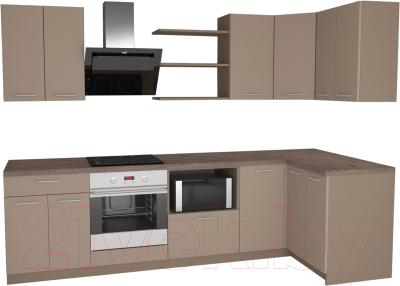 

Готовая кухня Primebeli, Агата Стандарт 1.2x2.2 правая + шкаф под духовку