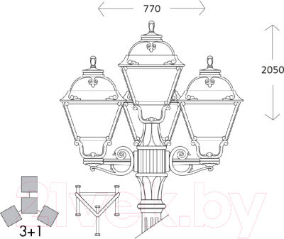 Фонарь уличный Fumagalli Cefa U23.158.S31.BXF1R