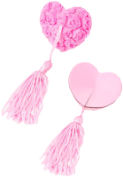 Набор пэстисов Erolanta Rose в форме сердец с кисточками / 790064 (розовый) - 