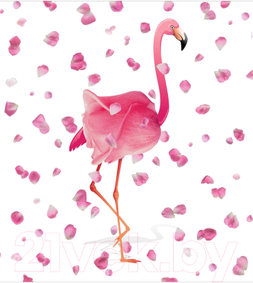 Наволочка декоративная JoyArty Лепестки над фламинго / sl_7421