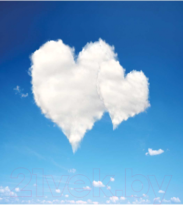 Наволочка декоративная JoyArty Облака в форме сердца / sl_22893