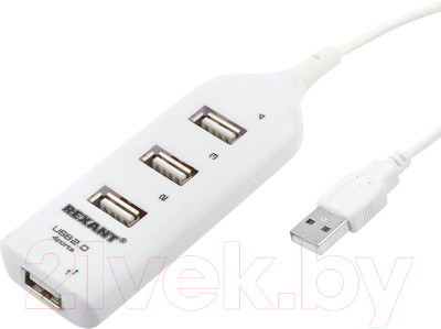 USB-хаб Rexant 18-4105-1 (белый)