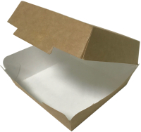 Набор коробок упаковочных для еды Gecko Для гамбургера малый 115x115x60 (50шт, крафт) - 