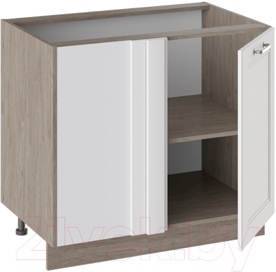Шкаф-стол кухонный ТриЯ Одри Н_72-90_1ДРпУ (белый софт)