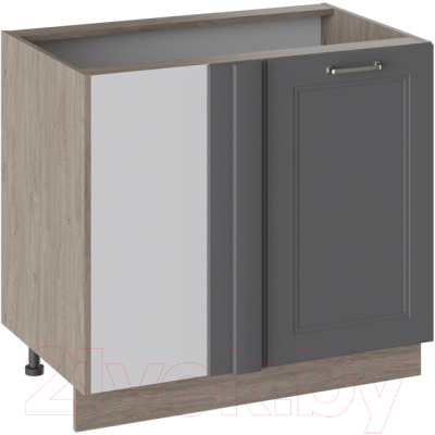 Шкаф-стол кухонный ТриЯ Одри Н_72-90_1ДРпУ (серый шелк)