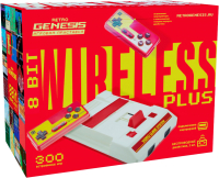 Игровая приставка Retro Genesis 8 Bit Wireless Plus + 300 игр (белый/красный) - 