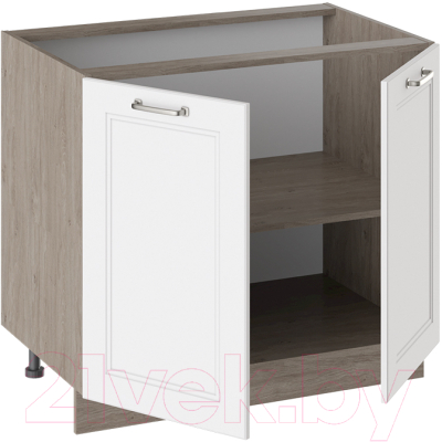 Шкаф-стол кухонный ТриЯ Одри Н_72-90_2ДР (белый софт)