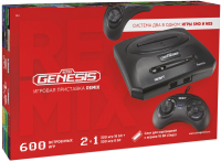 Игровая приставка Retro Genesis 8+16Bit Remix + 600 игр (черный) - 