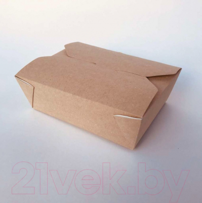 Набор коробок упаковочных для еды Gecko Eco Fold Box 600 (50шт, крафт)