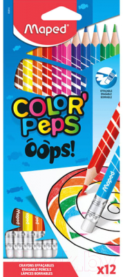 Набор цветных карандашей Maped Color Peps Oops / 832812 (12шт)