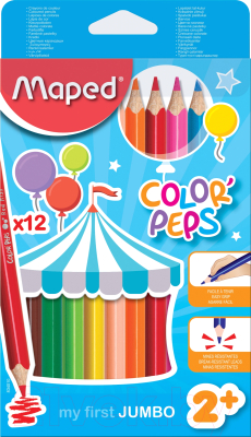 Набор цветных карандашей Maped Сolor Peps Jumbo / 834010 (12шт)