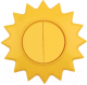 Выключатель Kranz Happy Солнце KR-78-0618 (желтый) - 