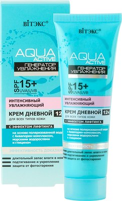 

Крем для лица, Аква Актив 12 ч SPF15 для всех типов кожи дневной
