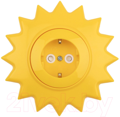 Розетка Kranz Happy Солнце KR-78-0813 (желтый)