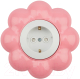 Розетка Kranz Happy Цветок KR-78-0625 (белый/розовый) -
