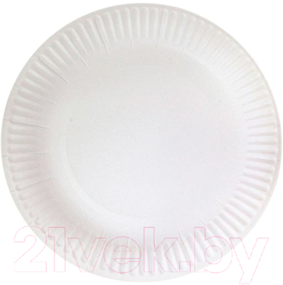 Набор одноразовых тарелок Krafteco Basic 18 мелованная (100шт)