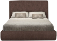 Полуторная кровать Асмана Двойная-4 120x200 (искуственная кожа коричневый) - 