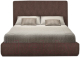 Полуторная кровать Асмана Двойная-4 140x200 (искуственная кожа коричневый) - 
