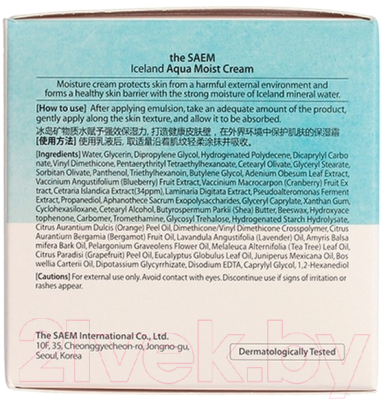 Крем для лица The Saem Iceland Aqua Moist Cream (60мл)