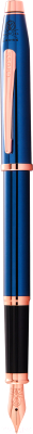 Ручка перьевая имиджевая Cross Century II Translucent Cobalt Blue Lacquer / AT0086-138MF (синий)